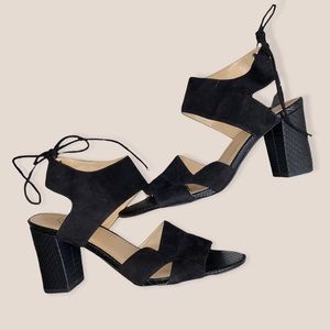 🚨 FINAL SALE - Franco Sarto Black Suede Gem Dress Sandal